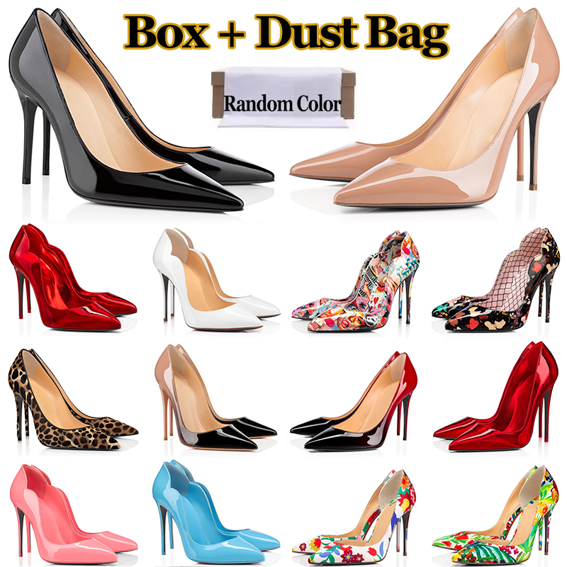 

red bottom heels shoes woman designer dress sneakers pump women luxury heel so kate Rivets Triple Black Nude Pink Violet Patent Leather Suede Party Wedding Shoe, Item# 38