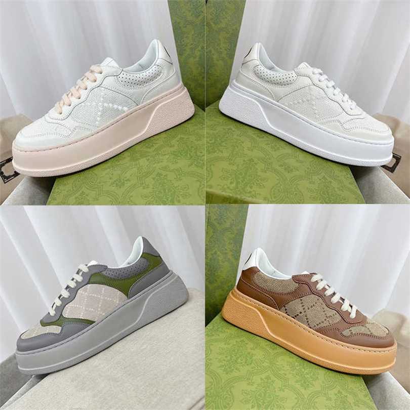 

2022 Designer Women Lace Up Sneaker Retro Embossed Fashion Leather Platform Sneaker Multicolored Genuine Embroidery Men Classic Casual Outdoor Shoe With Box NO334