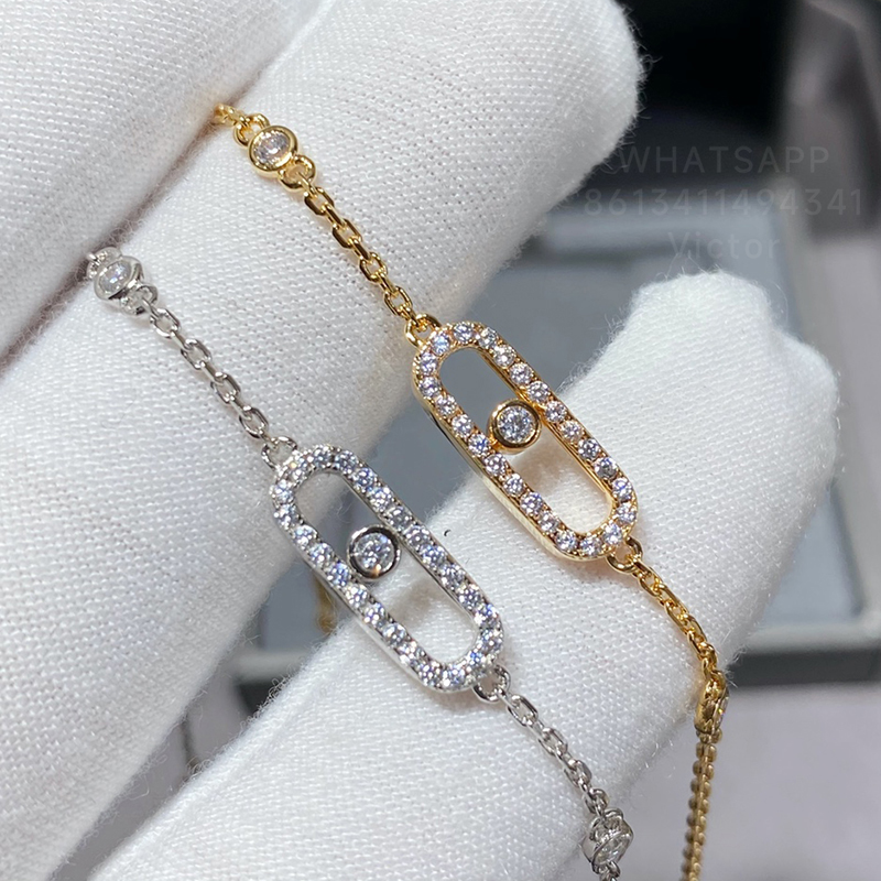 

Messiika MOVE UNO designer Bracelet Anklet for woman diamond Gold plated 18K official reproductions fashion Will not fade exquisite gift 005