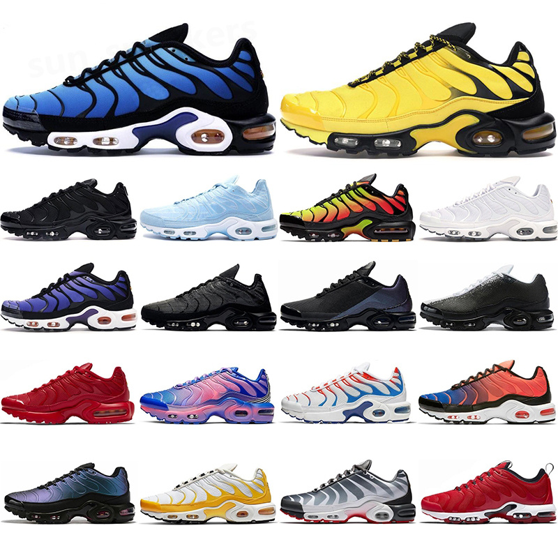2022 hot TN Plus se running shoes Geometric Black White Pink Rise Spirit teal Grid Printn all mens womens Luxury designer sneakers 36-45 ss35