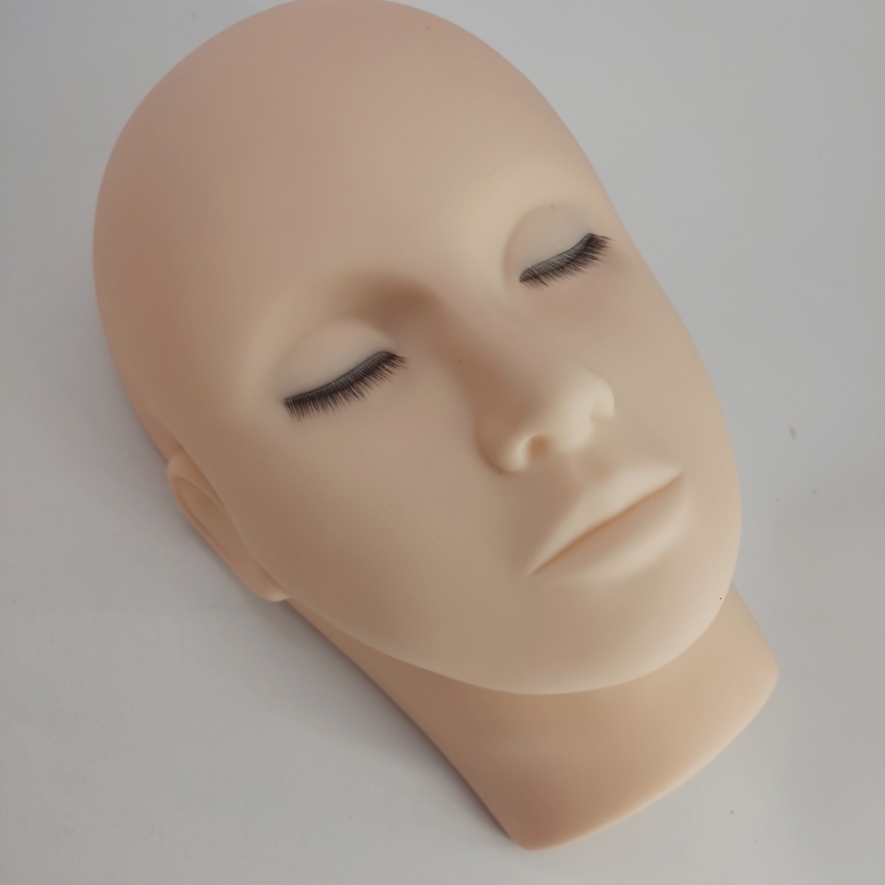 

Makeup Tools Mannequin Head 4D Eyelash Extension Practice Makeup Accessories Grafting Teaching Training Tools with 4 Layers Lashes 230215