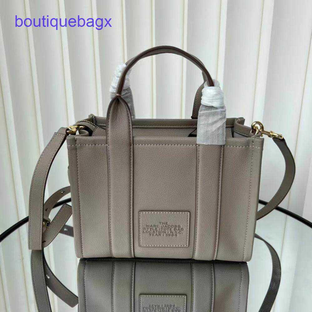 

Original Quality Tote Bag Marc's Jacob Designer Bags Woman's Handbag Leather Cowhide Corssbody Cement One Shoulder Messenger Luxury, Khaki