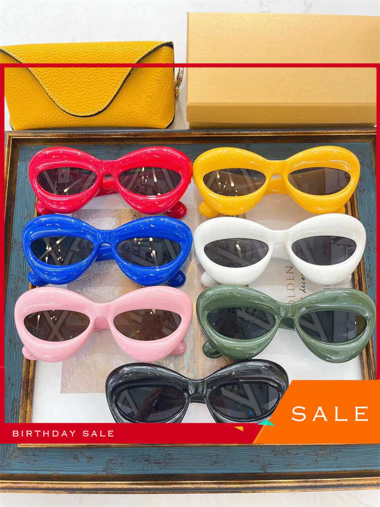 

Luxury Brand Sunglasses New Luo Yijia Ins Net Red with the Same Personality Dudu Double Lip Lw40097