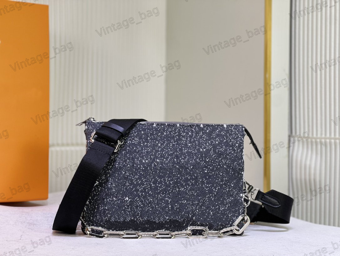

Coussin MM Handbag Women Crossbody Bags Luxury Designer Purses Pillowy Lambskin Monograms Denim with Removable Chunky Chain Adjustable Strap M57782 M57790