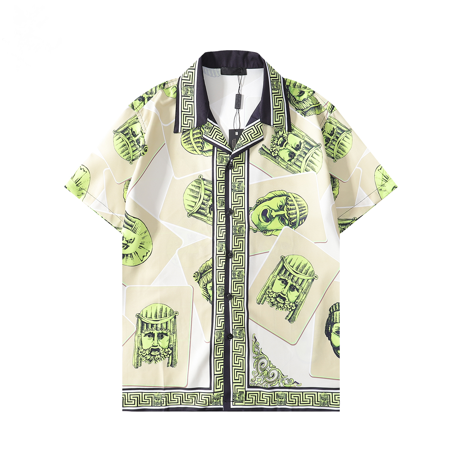 

23ss Designer Shirt Mens Button Up Shirts print bowling shirt Hawaii Floral Casual Shirts Men Slim Fit Short Sleeve Dress Hawaiian t-shirt, As picture show