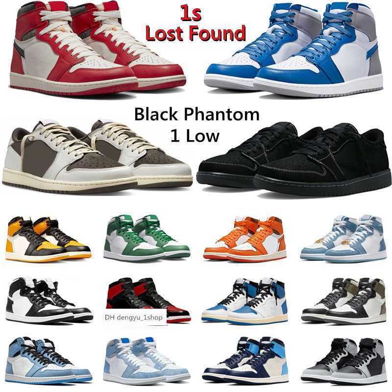 

OG SP 1 Basketball Shoes Jumpman 1s low Black Phantom Reverse Mocha Lost Found Starfish Chicago Bred Patent Hyper Royal Tr air jorden jorda1s shoe, Item.1 36-46