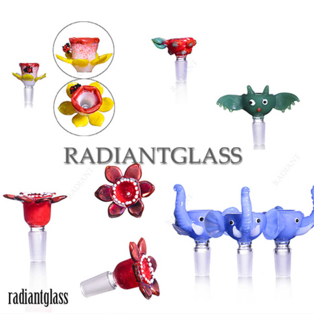 

hookahs 14 male glass bowl Smoking accessories Mix color Bong Bowls Male Piece For Water Pipe Dab Rig