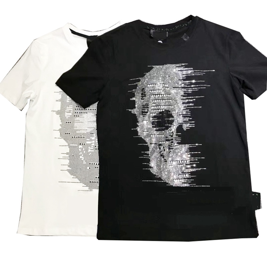 

2023 fashion t shirt mens designer tshirts brand clothing rhinestone skull men tshirts classical high quality hip hop streetwear tshirt casual top tees pb #CH106, Don't choose(non-delivery)