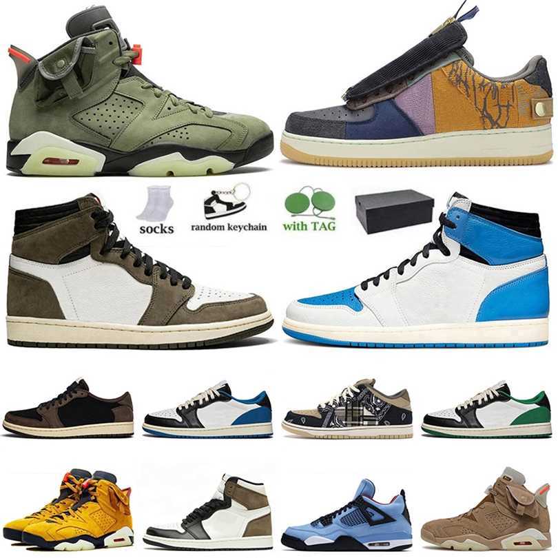 

With Box Jumpman 4s 1s Original Running Basketball Shoes Trainers High OG Dark Mocha Fragment Men Women Trails Sports Sneakers Low Cactus Jack Shoe Big Size US 13, # 40-47 travis x british khaki