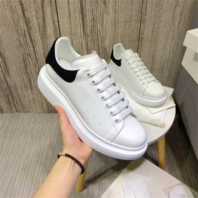 

Casual Shoes Designer Leather Lace Up Plate-Forme Men Fashion Platform Sneakers White Black Mens Womens Luxury Velvet Suede Size 35-46, Amq-30