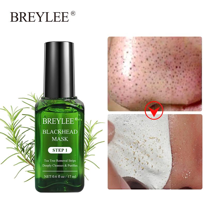 

BREYLEE Black Mask Blackhead Remover Tea Tree Nose Mask Serum Face Sheet Mask Shrink Pore Moisturizing Skin Care 0559269N