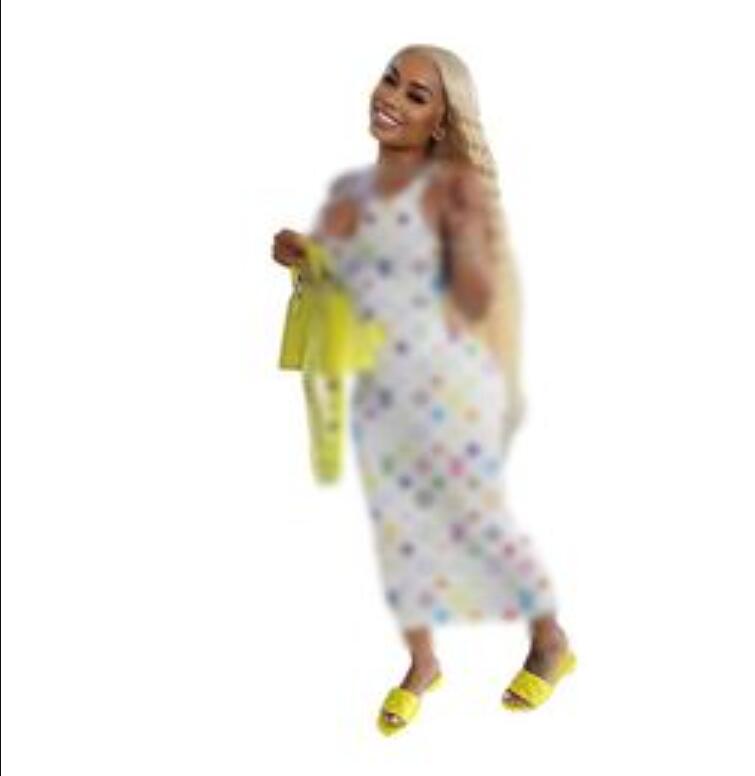 

V Neck Straps Dress Women Sexy Sleeveless Printed NEW Luxury Female Casual Loose Party Beach Dresses, 01