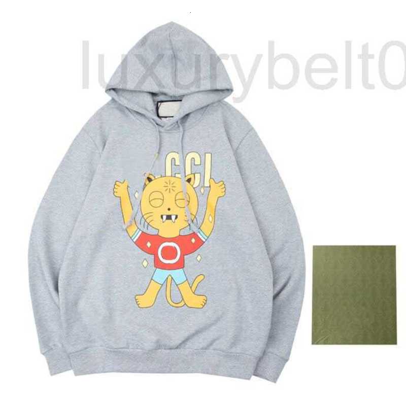 

Men's Plus Size Hoodies & Sweatshirts designer 2023ss Trendy Letter Print Crew Neck Roll Fabric Loose Fit hoodies CM2C, Gray