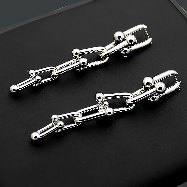 

Womens U-shaped earrings Studs Designer Jewelry long multi section Studs Full Brand as Wedding Christmas Gift 01