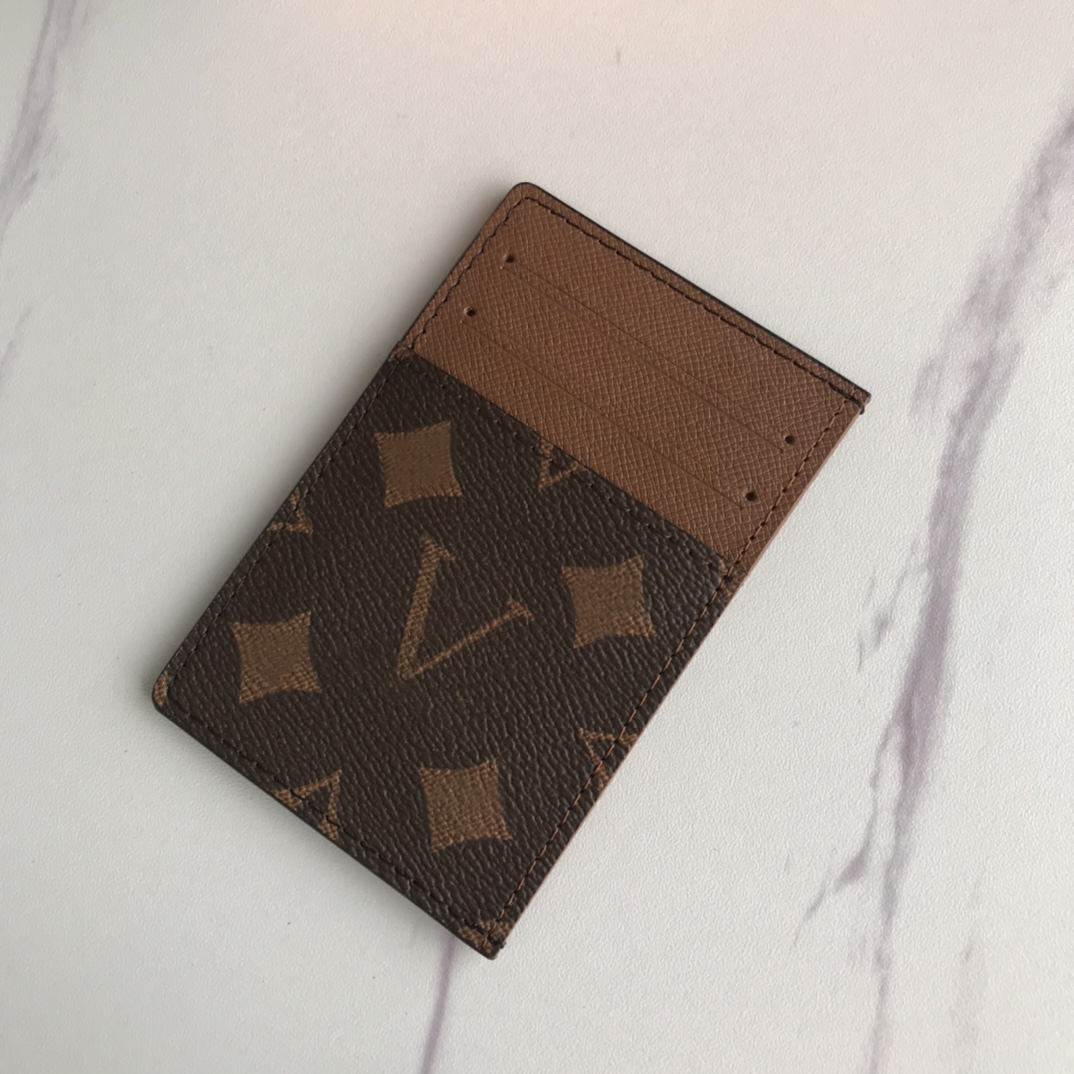 

Fashion designer card holder luxury wallet ladies purse Highs quality flower letter coin purses men women wallets plaid with Original box dust bag, 61732#black monogrames