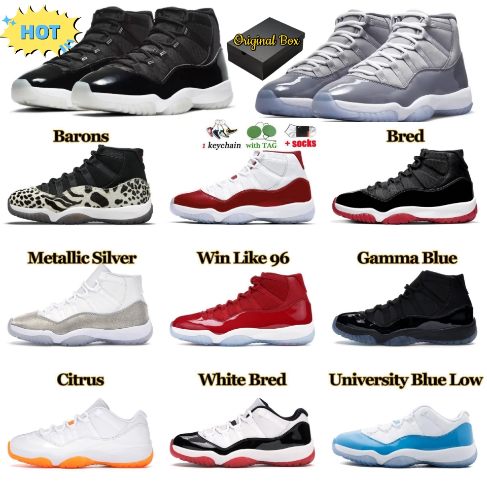 

With box designer Mens Trainers 11s Jumpman Basketball Shoes 11 Cool Grey Animal Instinct High White Bred Concord Space Jam Off Cherry UNC Womens Sneakers, C30 high white bred 36-47