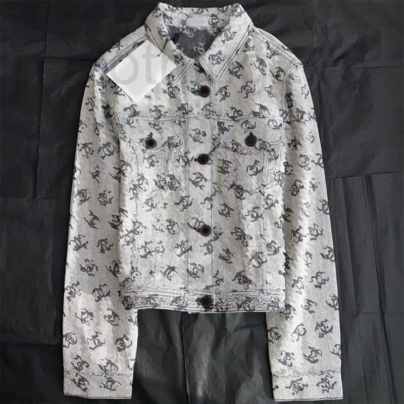 

Women' Jackets Designer runway 2022 Single-Breasted Denim New Spring Autumn Design Coat Turn Down Collar Jacket For Outwear FEN5, White