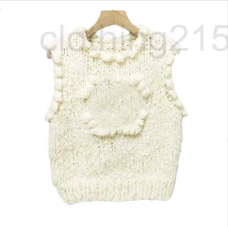 

Women' Tanks & Camis Designer 2023 Autumn Sweaters Brand Same Style Sleeveless Crew Neck White Sweater Women Clothes 1RPF, Post