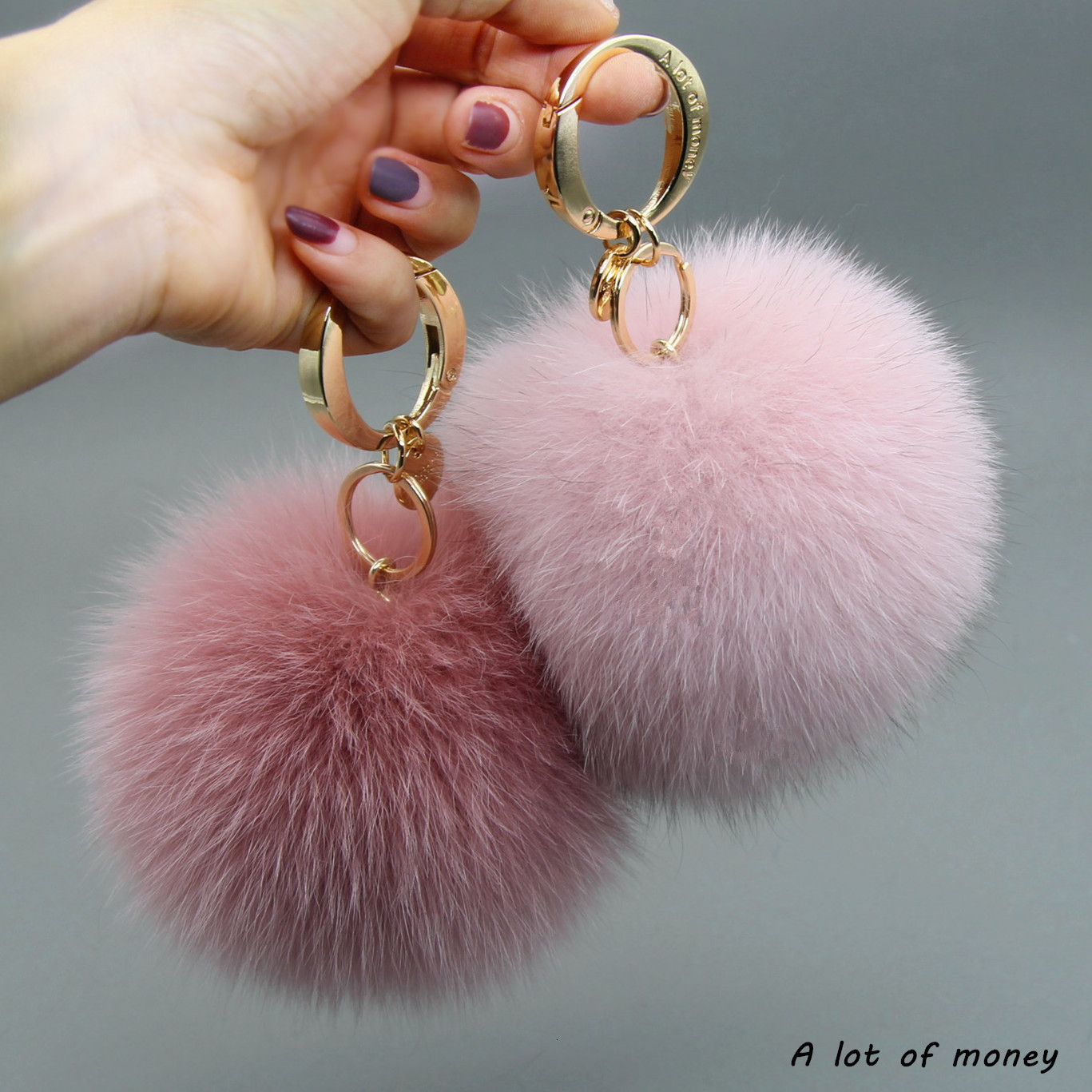 

Keychains Lanyards Luxury 13cm Fluffy Real Fur Ball Pom Poms Fur Pompom High Quality Keychain Car Key Chain Metal Ring Pendant For Women F312 230215