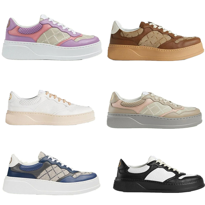 

Designer Shoes Men Trainers Double Printed Embossed Trainers Men Women Shoes Comfortable Breathable Web Sneaker Platform Shoe With Box