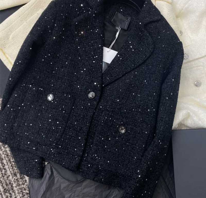 

Women' Jackets Designer New brand jacket designer Fashion top-grade autumn winter Sequins tweed coat Leisure Spring Coats cardigan YJVX, Logo-chan