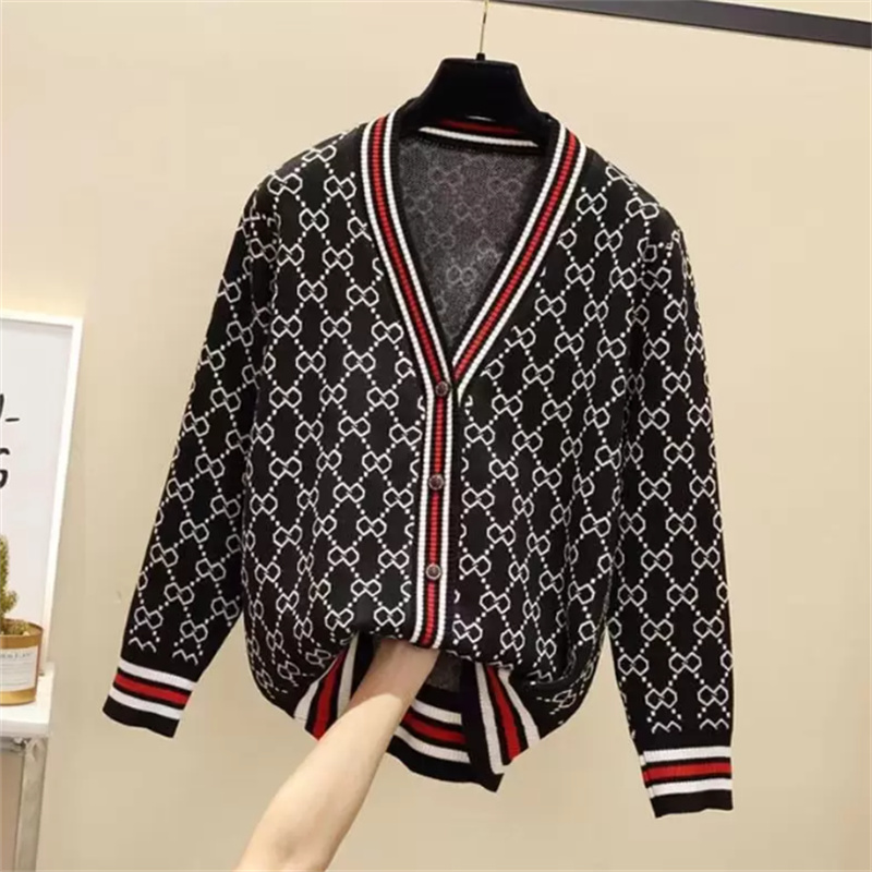 

22ss Fashion Sweaters brand Cardigans For Women New Spring Autumn supre Womens Coat Knitted Cardigan Sweater V-Neck Jacket 88, Blue
