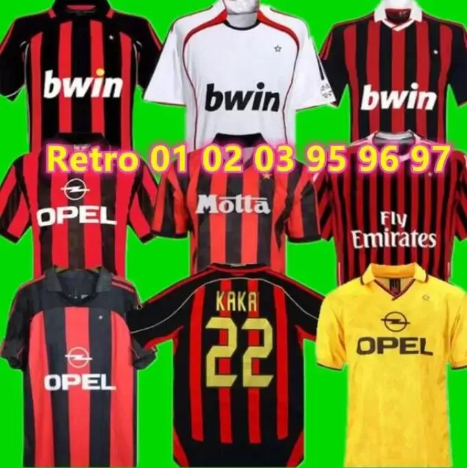 

AC 2006 2007 MILAN SOCCER JERSEY 90 91 Retro shirts home AWAY 96 97 Gullit 02 03 04 Maldini Van Basten football KAKA Inzaghi 09 10 SHEVCHENKO 05 09 10 11 12 13 14 15 Rivaldo, Retro15