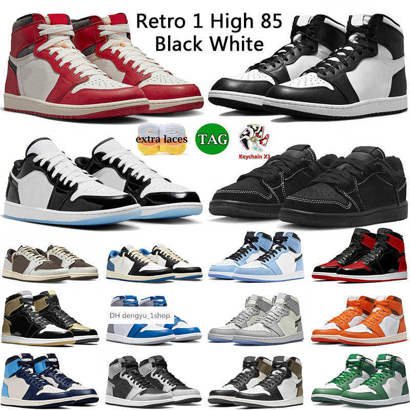 

1 Basketball Shoes OG 1s Black White High 85 Lost And Found Concord Low TS x Phantom J1 Denim Dark Mocha Men Women Traine air JO OG air shoe, A6 ts