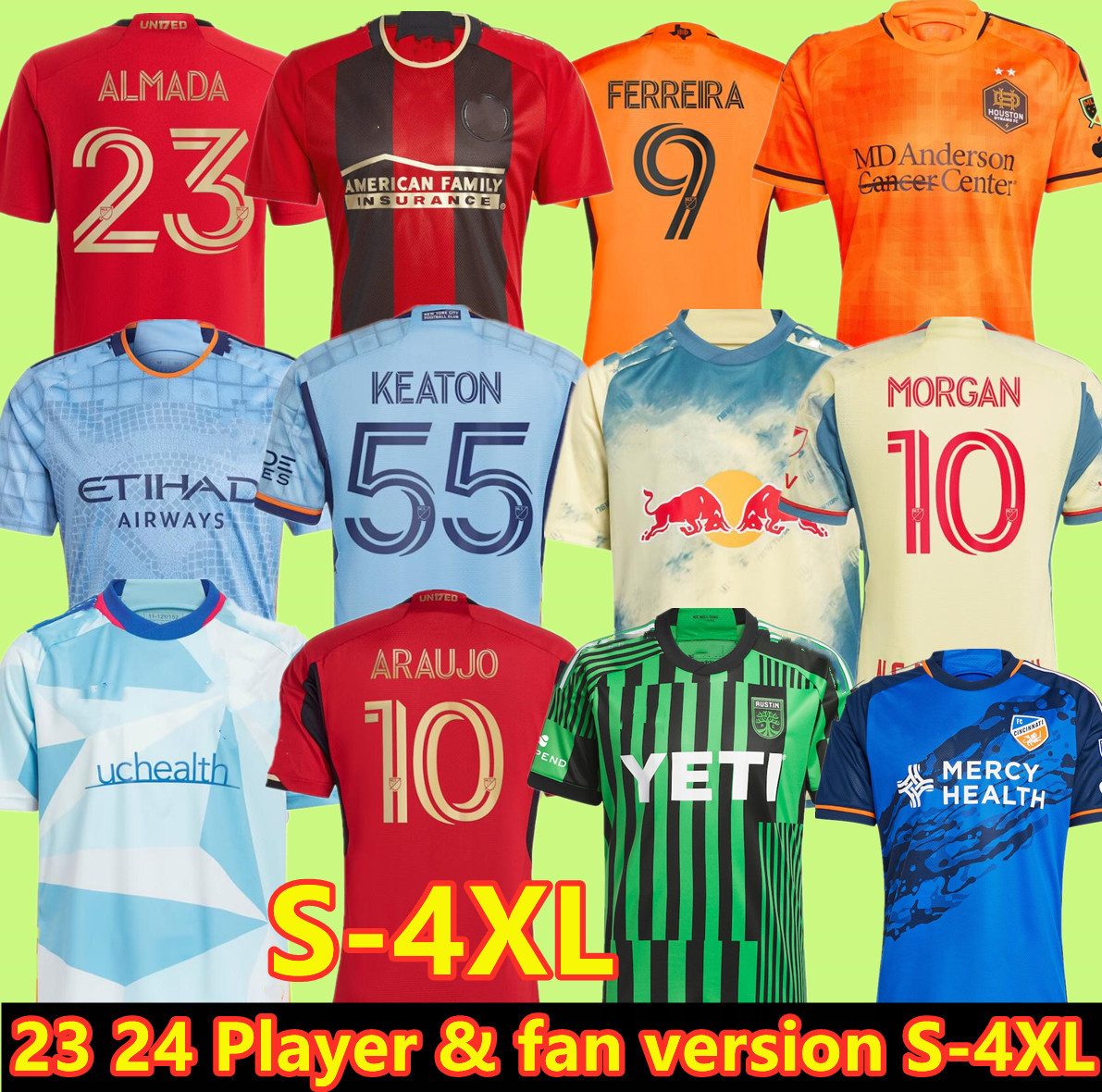 

2023 FC CINCINNATI NEW NYCFC soccer jerseys ATLANTA RED COLUMBUS BULLS CREW YEAR KEATON TALLES MAGNO city united 23 24 man football shirts home away SEATTLE SOUNDERS