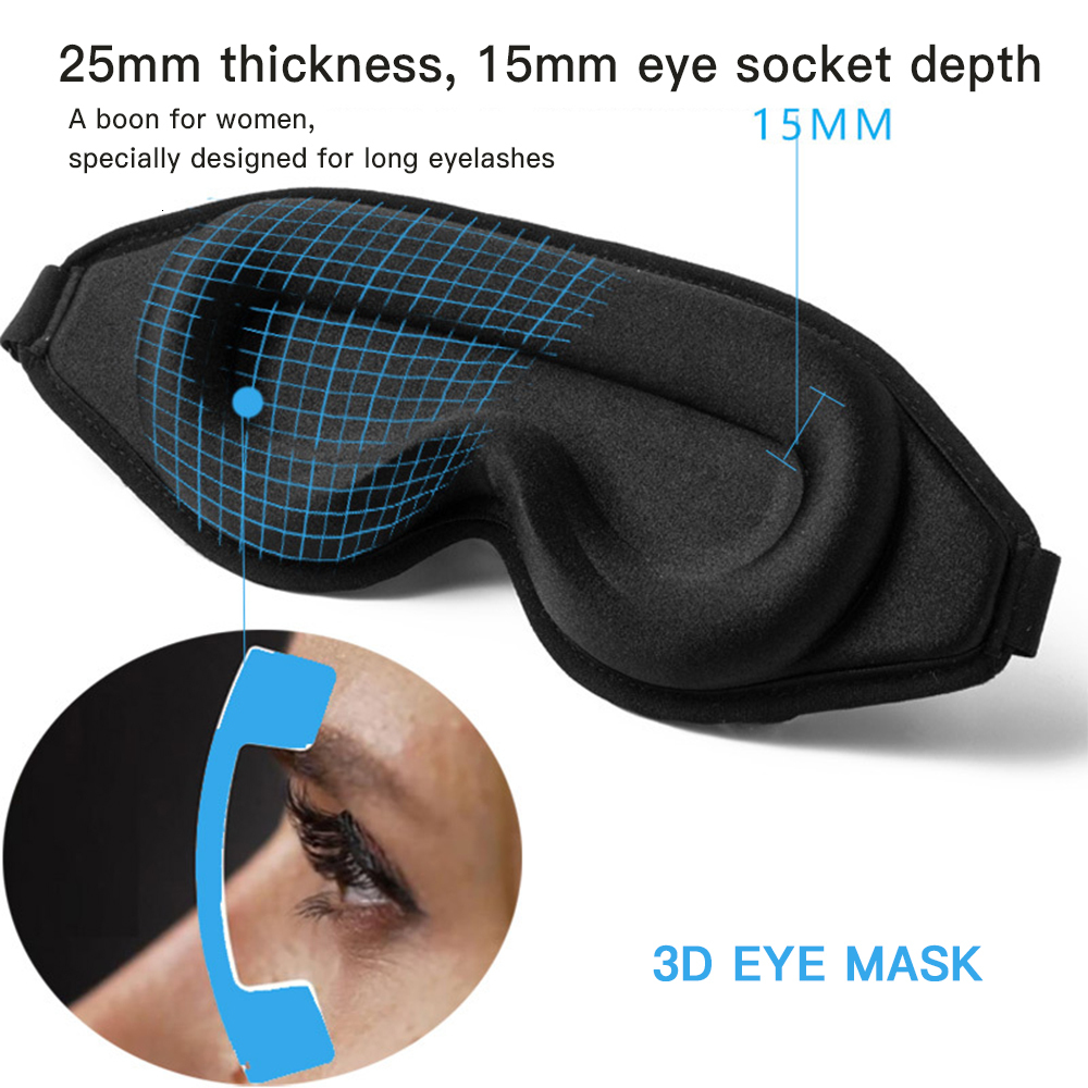 

Sleep Masks 3D Sleeping Mask Memory Foam Sleep Eye Mask for Long Eyelashes Block Out Light Eye Shade Blindfold Sleep Aid Soft Eyepatch Cover 230216