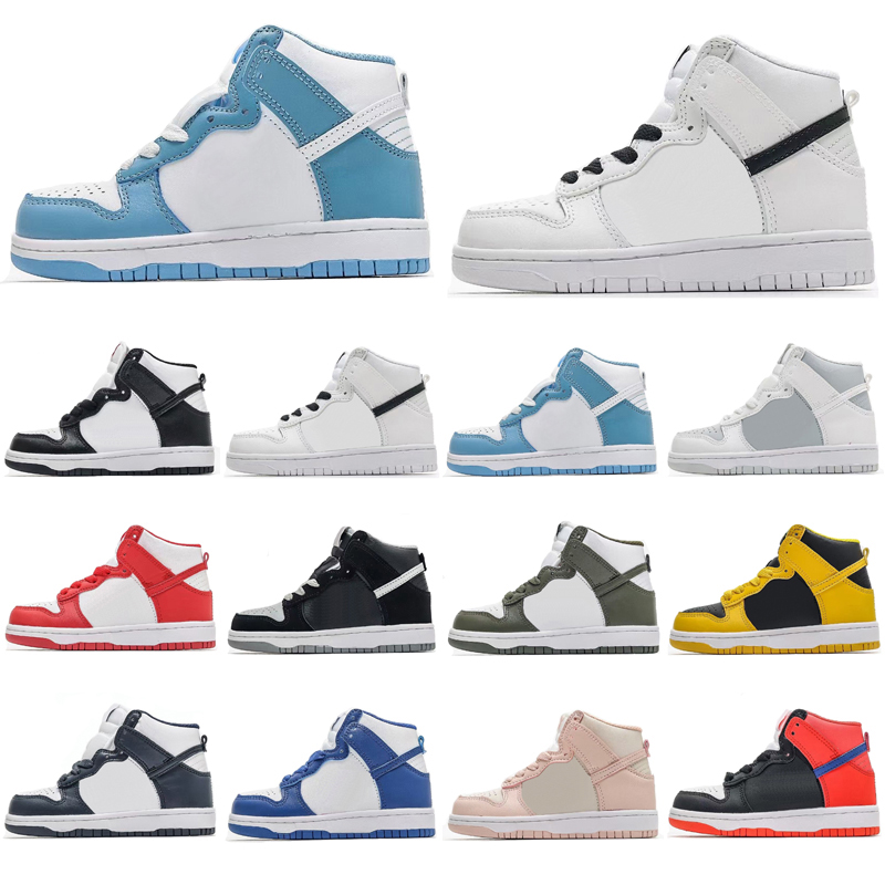 

2023 Kids Shoes Chunky Mid kid toddler designer sneakers Black Vast Grey Game Royal Varsity Purple children kid shoe youth Baby Boys girls infants Sports shoe Eur 24-37, As photo 1