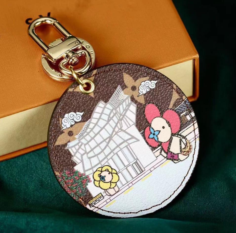 

2023 New trend men's and women's high-grade circular keyring luxury pendant