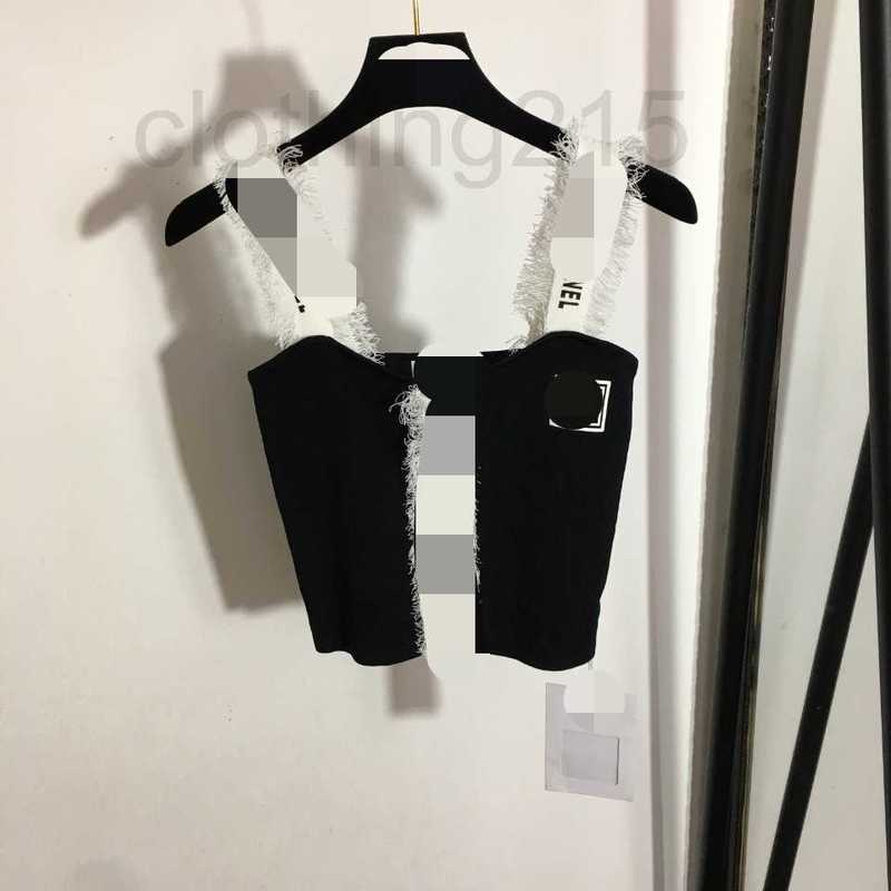 

Women' Tanks & Camis Designer 2022 Summer Brand Same Style Sweaters High Quality Crew Neck Print Long Sleeve White Black Women Clothes Sweater 40RL