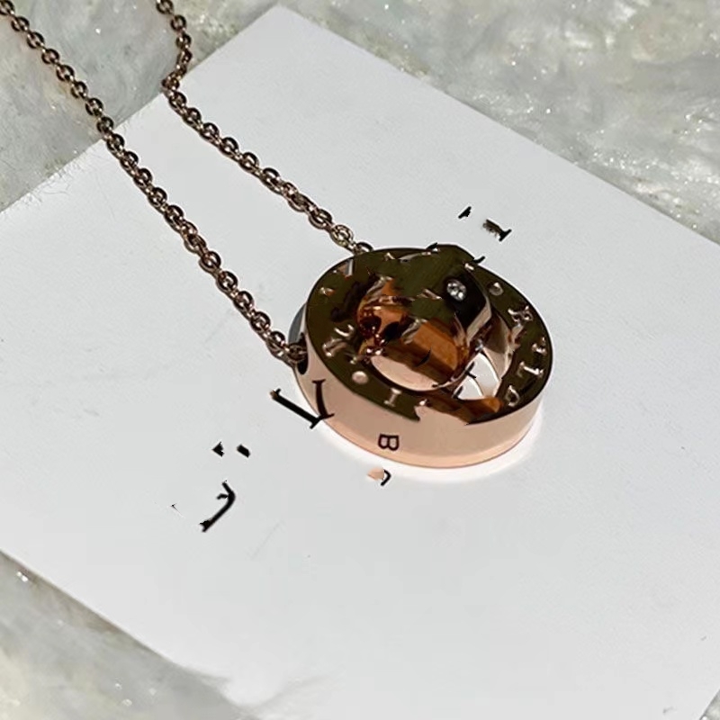 

Classic Single Stone Screw LOVE Necklace for Women Girl Slide Pendant Neckalce Collars Collier Femme 316L Titanium Steel Famous Brand Jewelry