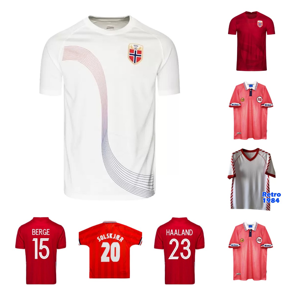 

1984 98 2022 Norwaies Soccer Jerseys 22 23 noruega Haaland odegaard Berge Berg Flo King Sorloth Solskjaer national BJORNEBYE Andre team REKDAL retro Football shirt