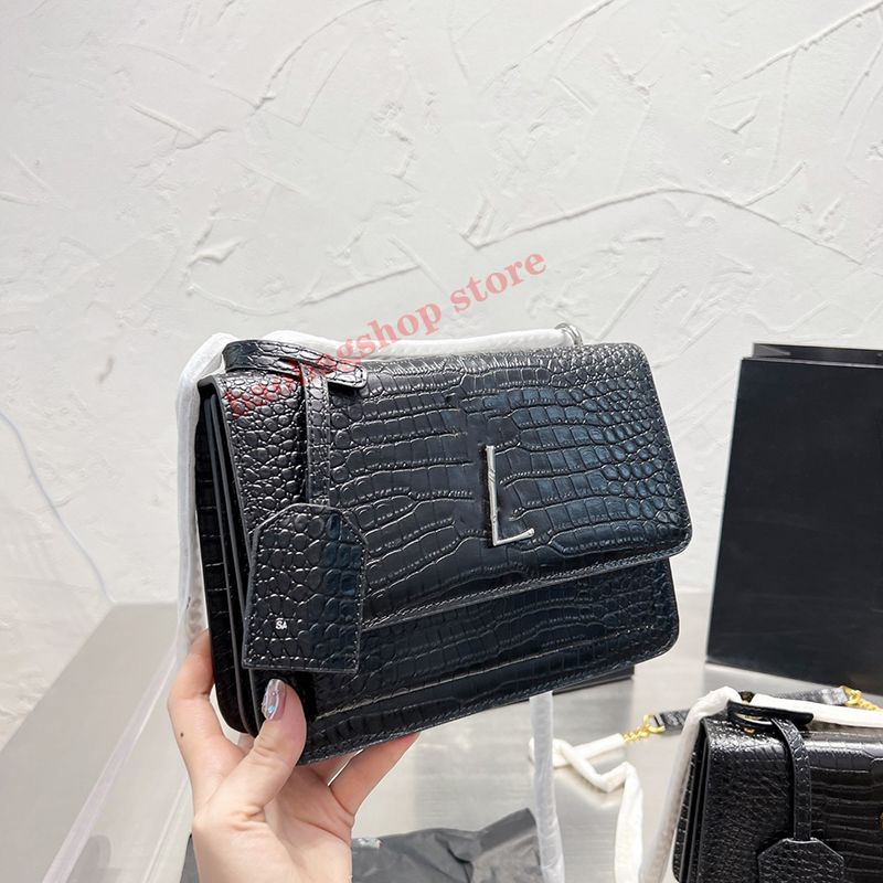 

Women Shoulder Bag Designers Handbag Tote Package Messenger Totes Fashion Metallic Handbags Classic Gift Wholesale Soft Leather, Black-silver logo