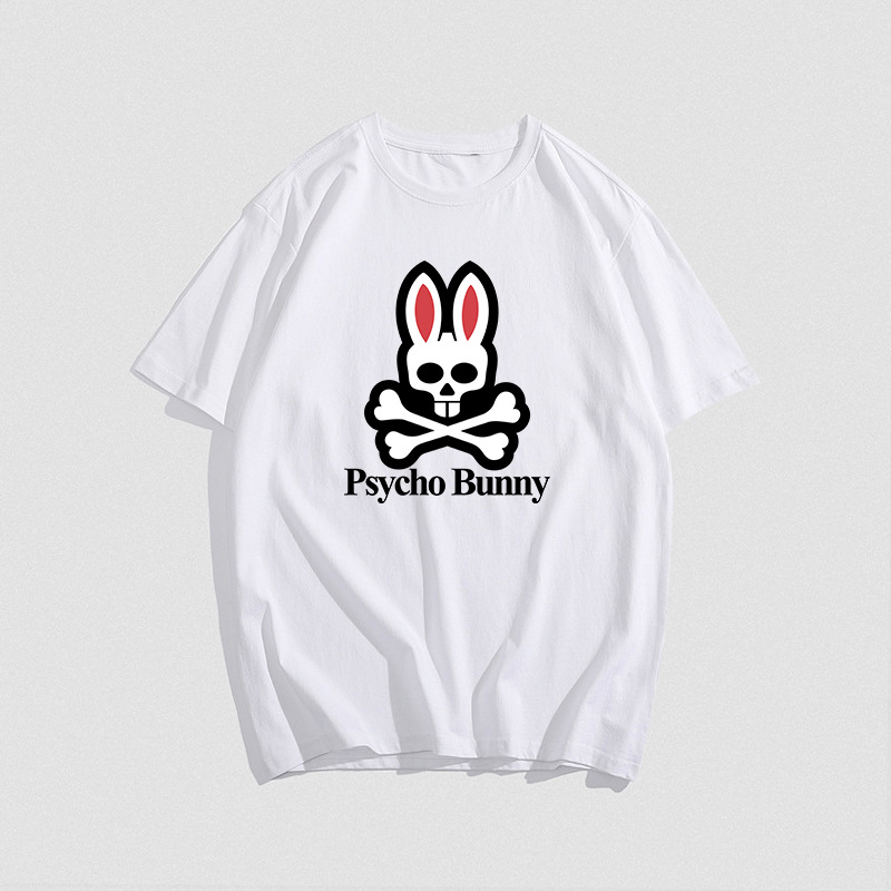 

mens designer t shirt T-shirts 2023 mens designer tshirt summer slim psycho bunny print round neck tee Short Sleeve Fit Breathable Crew Neck Accessory, White