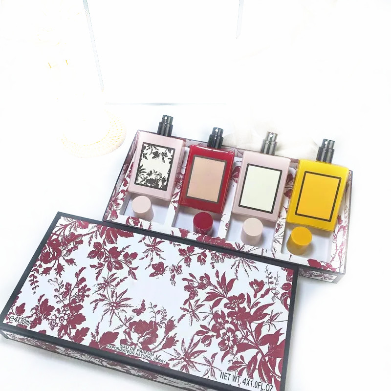 Ensemble de parfum attrayant pour femmes, costume de parfum 30ml, 4 pièces, spray de parfum floral naturel longue durée, cadeau d'anniversaire