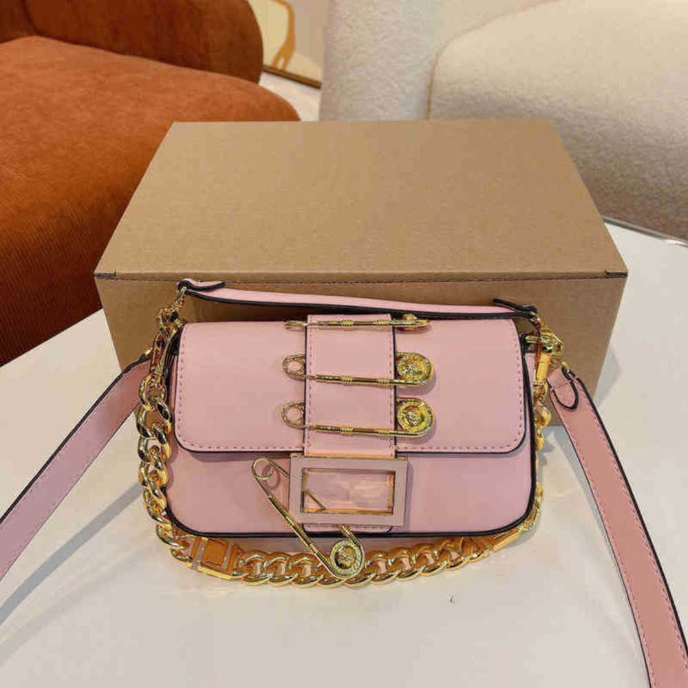 

Shoulder Bags Evening Bags Pin Chain Design Small Square Bags Women Handbag Shoulder Leather Designer Crossbody Female Fashion Purses 220307, White