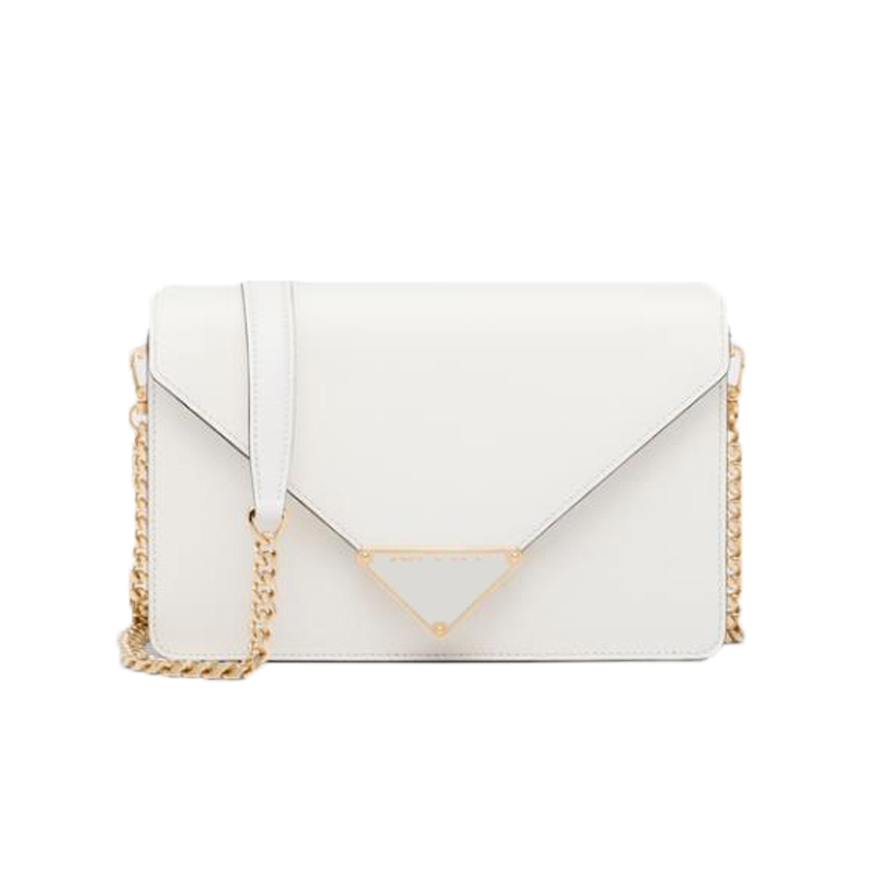 

Prad Designer Bags Flip Shoulder Bag Crossbody Bags Handbags Wallets Hardware Enamel Metal Logo with Shoulder Pad 110 cm Detachable Shoulder Strap 22X14X4cm White