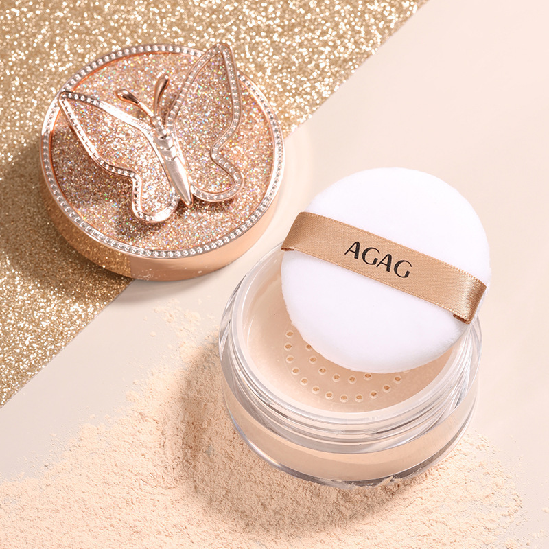 

AGAG Face Loose Powder Air Powder Lasting Oil Control Waterproof Natural Concealer, As the pics showed