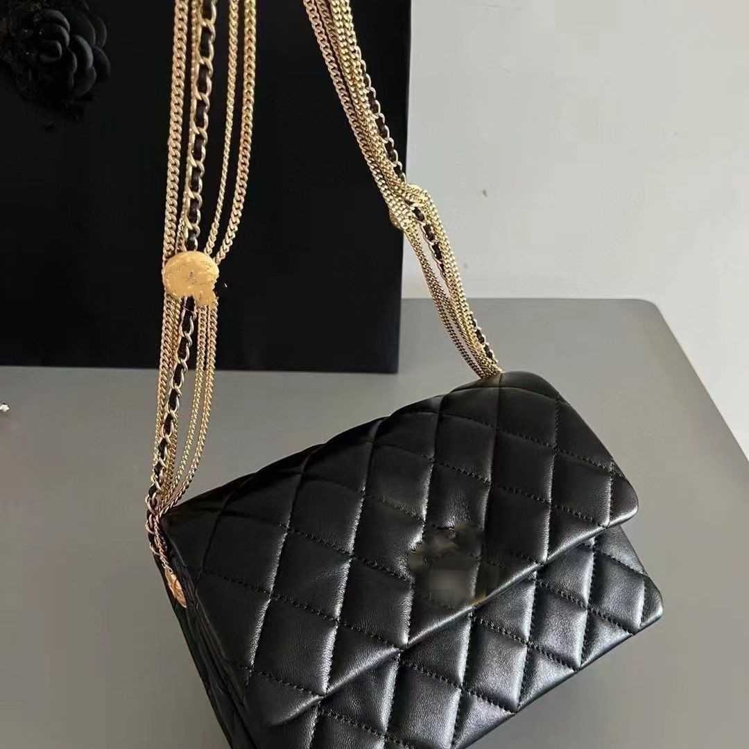

Luxury Designer bags Handbag Shoulder Crossbody Bag Tote 2023 New Gold Coin Chain Sheepskin or Velvet Rhombus Single Women's Pop Bags Wholesale Factory Direct Sale, Sheepskin pink chip version