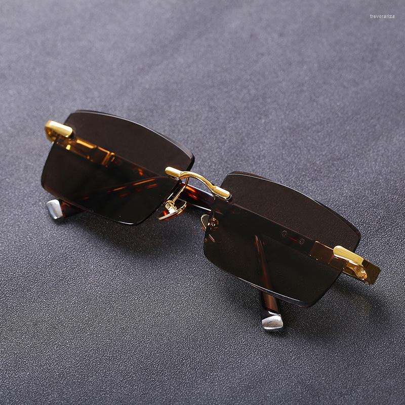 

Sunglasses 2023 Style Brand Design Rimless Women Men Fashion Ladies Outdoor Sports Sun Glasses Shades Gafas