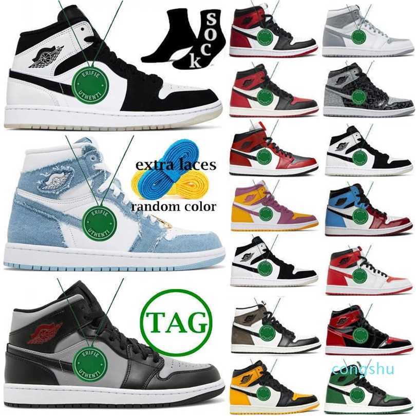 

Mocha Rebellionaire white x Basketball Shoes Air Jordens 1 Sneakers Retro Stealth Unc Sneaker Bred Patent Chicago off Royal Fearless Diamond jordas, Color # 26