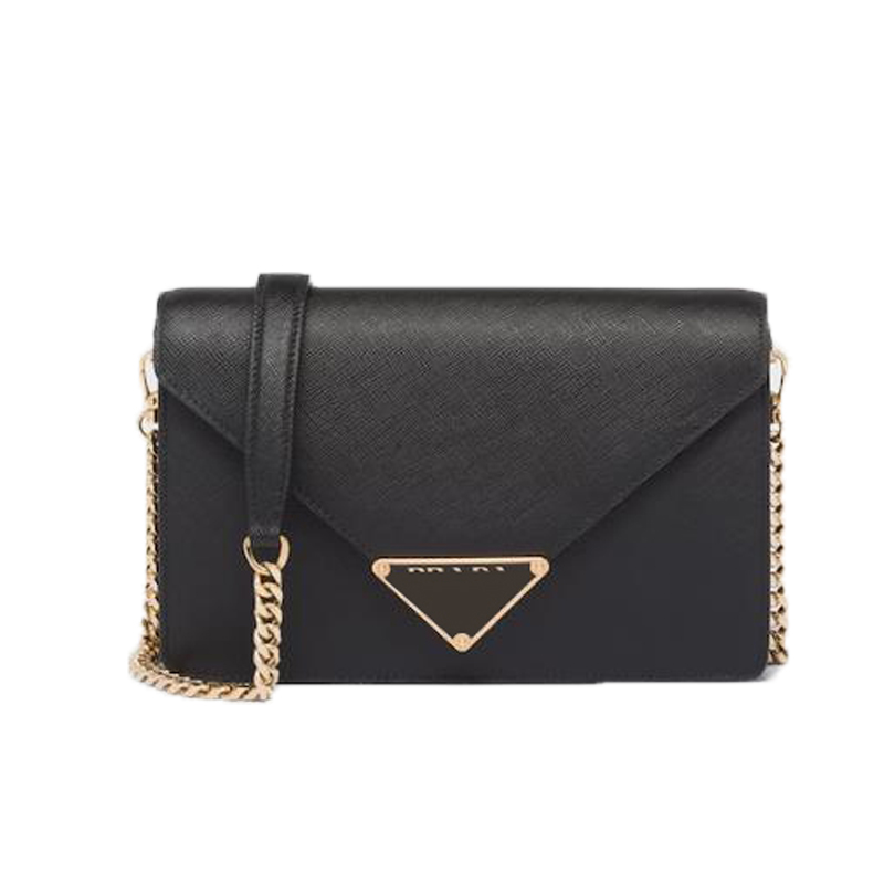 

Prad Designer Bags Flip Shoulder Bag Crossbody Bags Handbags Wallets Hardware Enamel Metal Logo with Shoulder Pad 110 cm Detachable Shoulder Strap 22X14X4cm, Black
