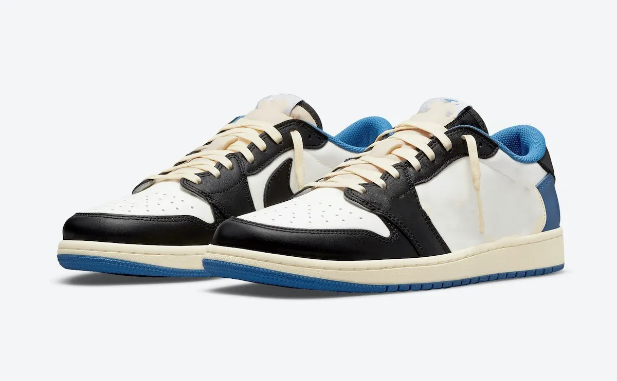 

2023 New Basketball Shoes TS x Jumpman 1 1s Low Golf Designer Sports Sneakers White Black-Royal-Sail Men Women Size 36-47.5 With Box