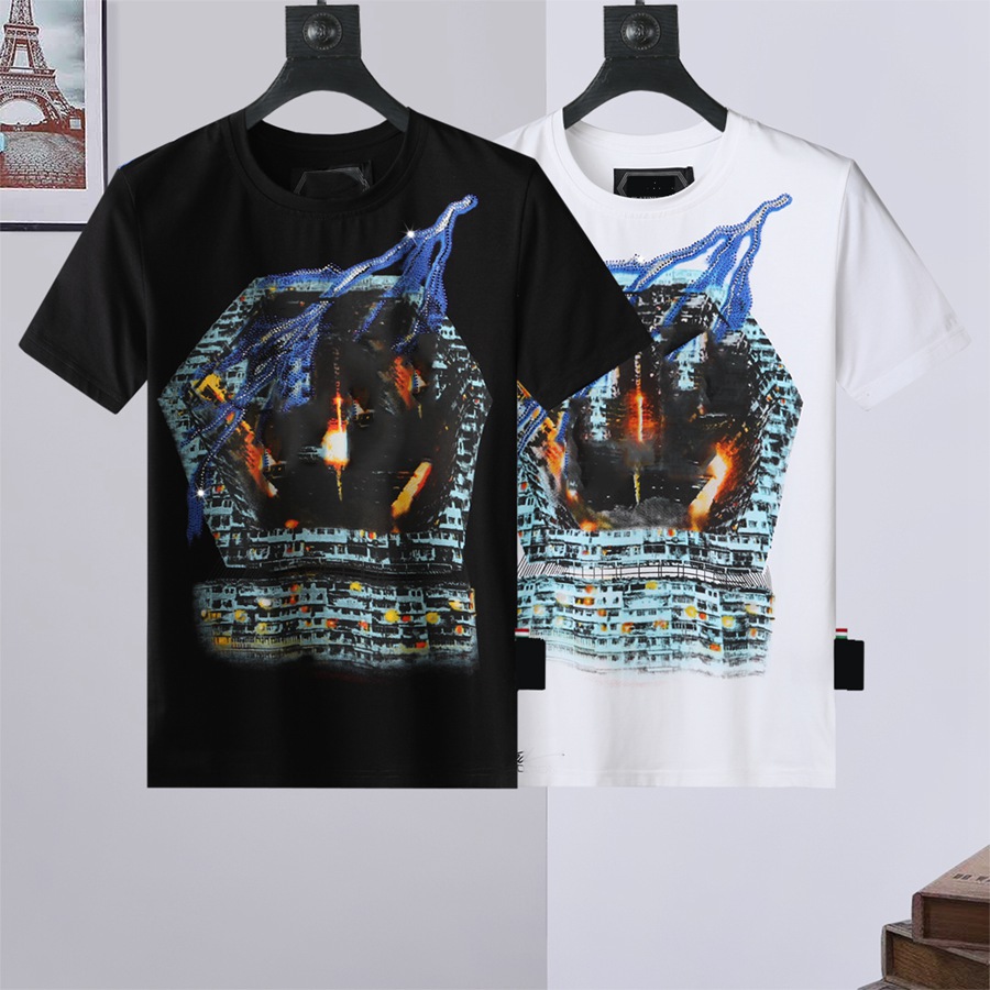 

plein bear t shirt mens designer tshirts brand clothing rhinestone skull men tshirts classical high quality hip hop streetwear tshirt casual top tees pb, Don't choose(non-delivery)