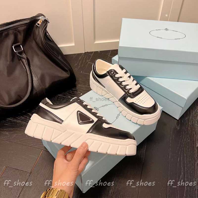 

2023 Designer Women Luxury Sneakers Platform Casual Shoes Fly Leather Sneaker Black White Panda High Quality 22SS Triangle Sport Shoe EUR35-40