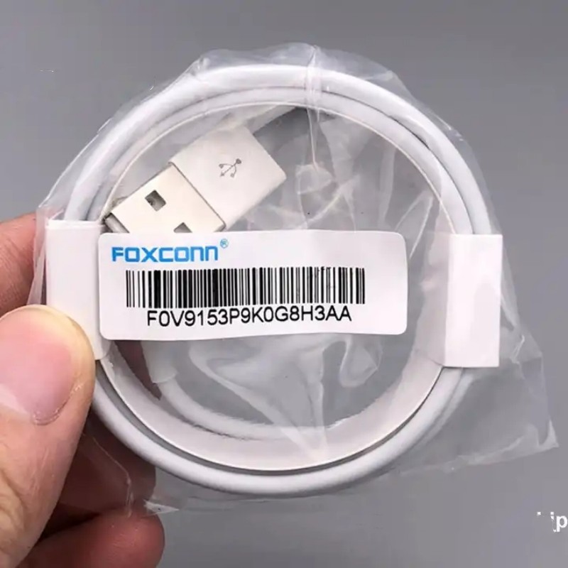 

Foxconn Original 1m 2m E75 Chip 5ic USB to lightning Mobile Data Cables Fast Charging Cable for Iphone7 8 11 12 13 Max Pro Cable, White