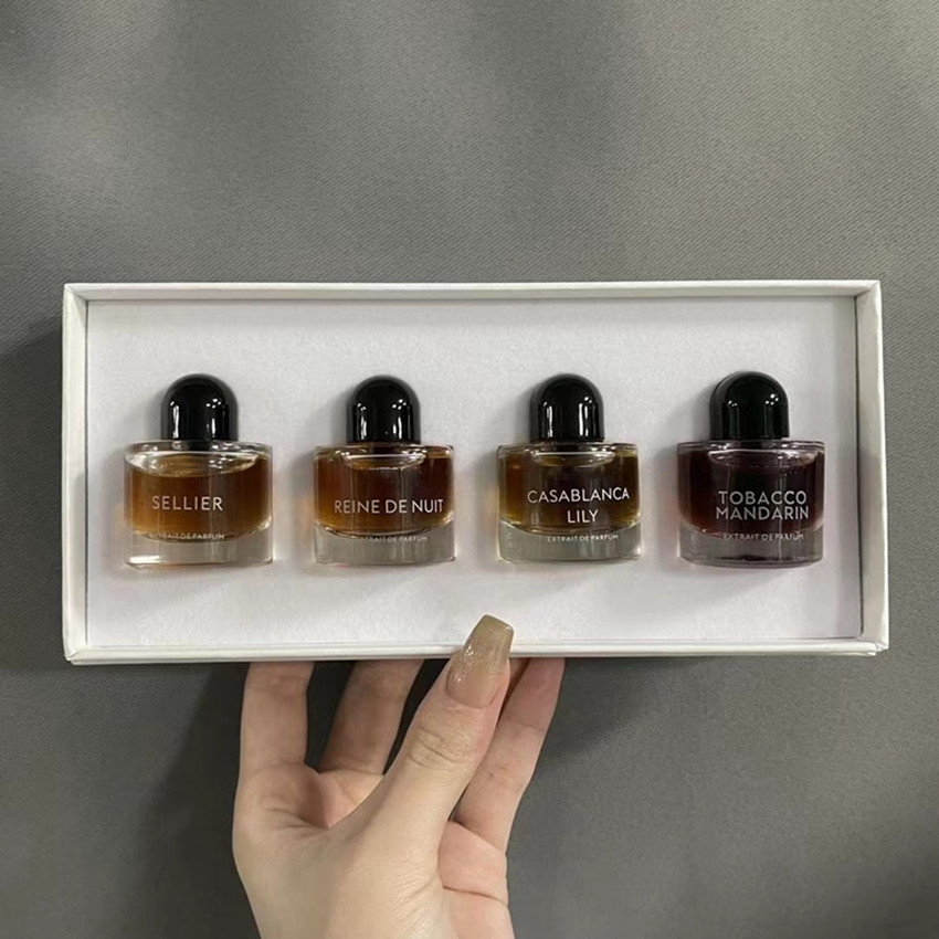 Newest perfume set 10ml 4 pieces suits REINE DE NUIT SELLIER CASABLANCA LILY TOBACCO MANDARIN spray for gift EXTRAIT DE PARFUM FREE delivery-image-842435634